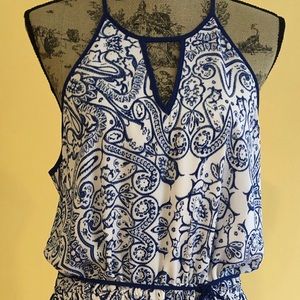 Guess blue and white dress